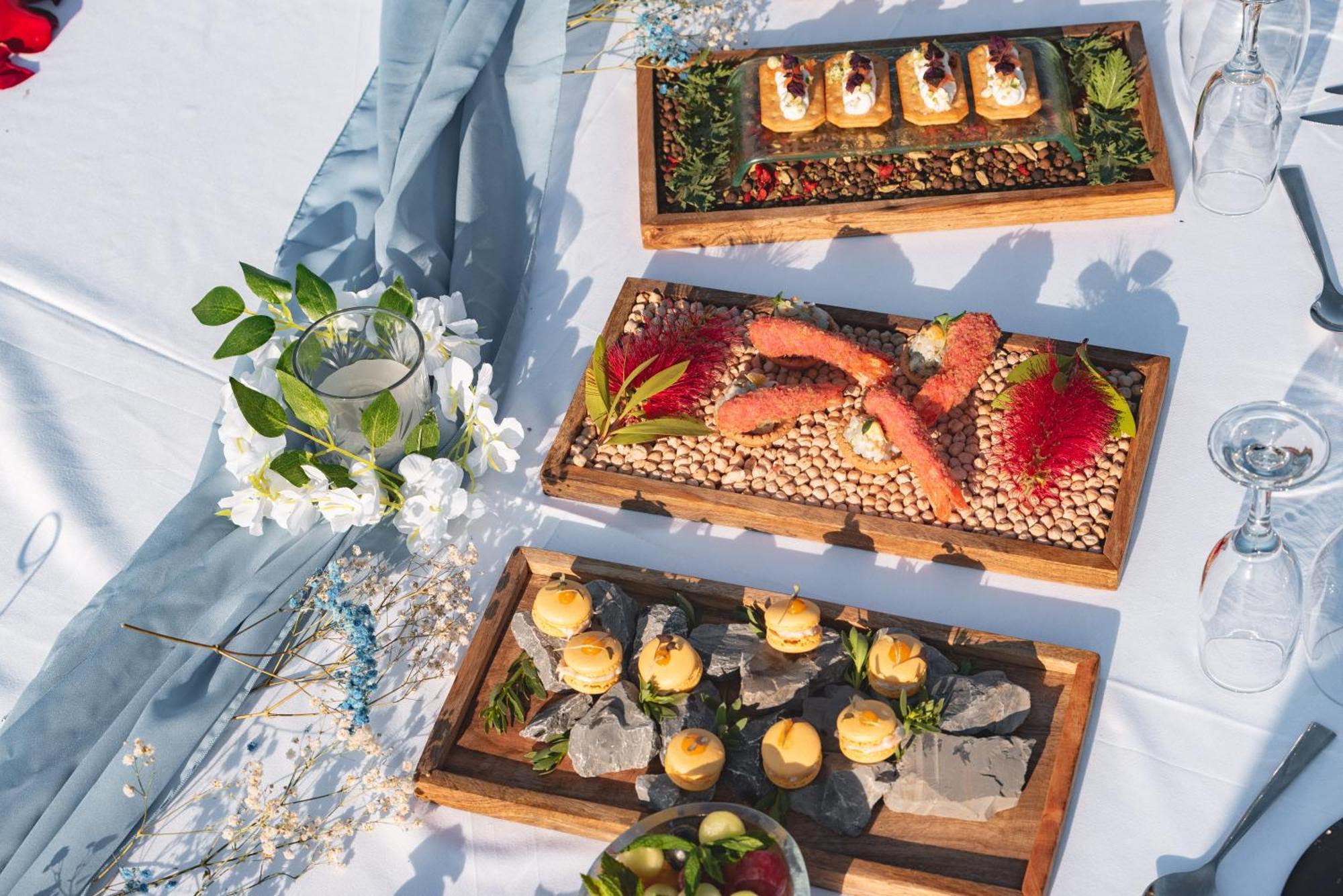 Miraggio Thermal Spa Resort Paliouri Exterior foto A selection of hors d'oeuvres